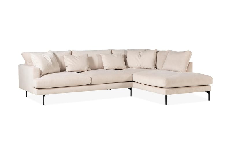 Menard 4-sits Högervänd L-formad Schäslongsoffa i Manchester - Beige - Möbler - Soffa - Divansoffor & schäslongsoffa