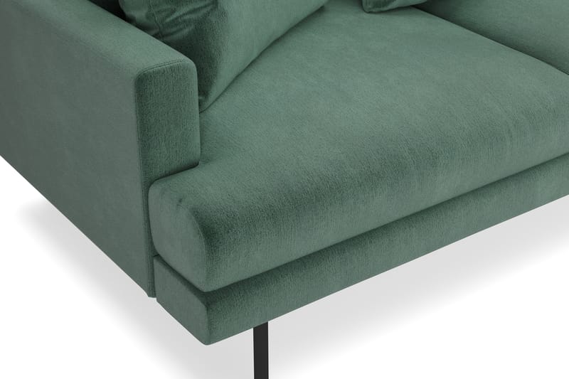 Menard 4-sits Högervänd L-formad Schäslongsoffa i Sammet - Mörkgrön - Möbler - Soffa - Divansoffor & schäslongsoffa