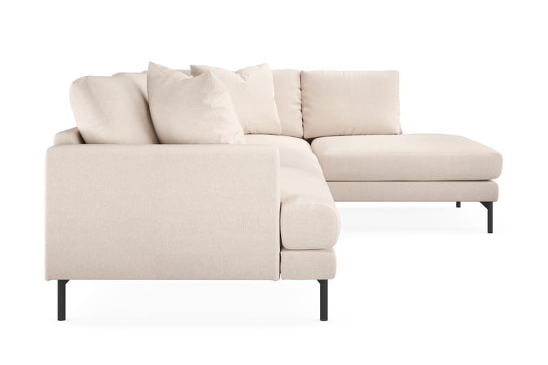Menard 4-sits Högervänd L-formad Schäslongsoffa i Tyg - Beige - Möbler - Soffa - Divansoffor & schäslongsoffa