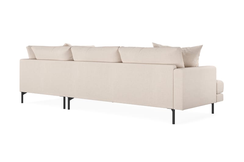 Menard 4-sits Högervänd L-formad Schäslongsoffa i Tyg - Beige - Möbler - Soffa - Divansoffor & schäslongsoffa