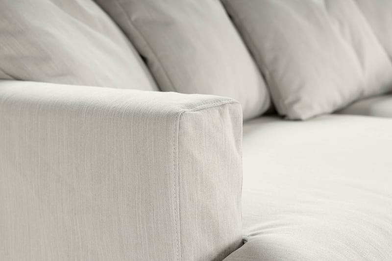 Menard 4-sits Högervänd L-formad Schäslongsoffa i Tyg - Ljusgrå - Möbler - Soffa - Divansoffor & schäslongsoffa