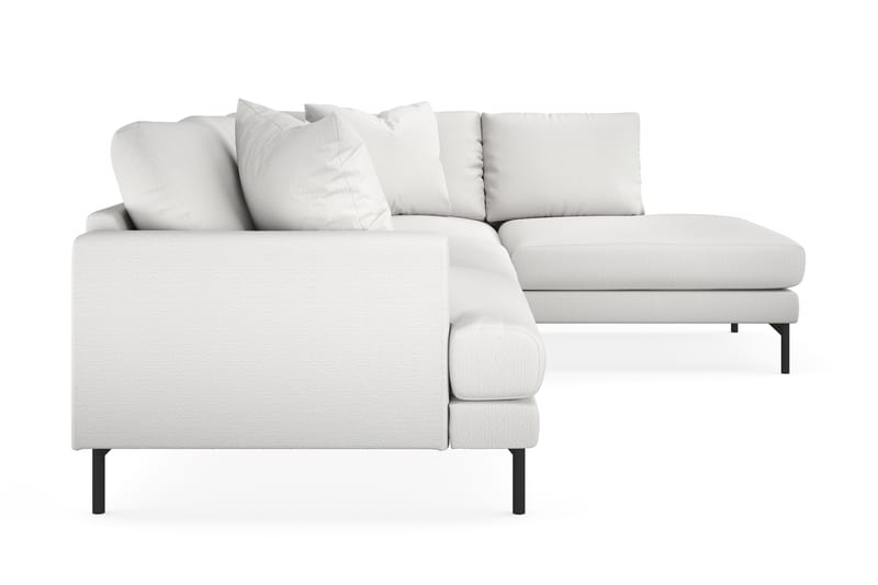 Menard 4-sits Högervänd L-formad Schäslongsoffa i Tyg - Vit - Möbler - Soffa - Divansoffor & schäslongsoffa
