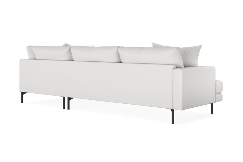 Menard 4-sits Högervänd L-formad Schäslongsoffa i Tyg - Vit - Möbler - Soffa - Divansoffor & schäslongsoffa