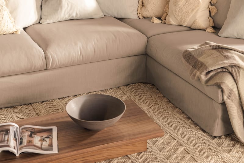 Menard 4-sits Soffa med Schäslong Höger Tvättbar & avtagbar klädsel - Beige / Ljus - Möbler - Soffa - Divansoffor & schäslongsoffa
