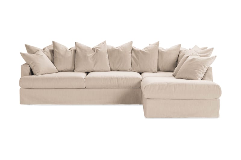 Menard 4-sits Soffa med Schäslong Höger Tvättbar & avtagbar klädsel - Beige / Ljus - Möbler - Soffa - Divansoffor & schäslongsoffa