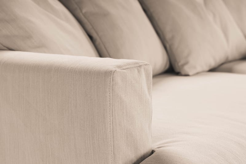 Menard 4-sits Soffa med Schäslong Höger Tvättbar & avtagbar klädsel - Beige / Ljus - Möbler - Soffa - Divansoffor & schäslongsoffa