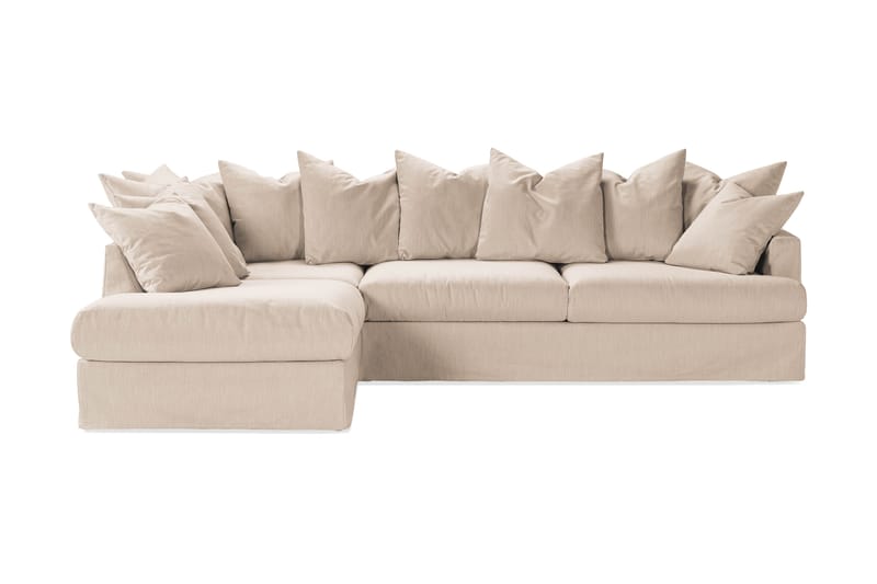 Menard 4-sits Soffa med Schäslong Vänster Tvättbar & avtagbar klädsel - Ljus Beige - Möbler - Soffa - Divansoffor & schäslongsoffa