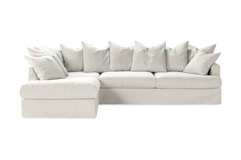 Menard 4-sits Soffa med Schäslong Vänster Tvättbar & avtagbar klädsel - Vit / Beige - Möbler - Soffa - Divansoffor & schäslongsoffa