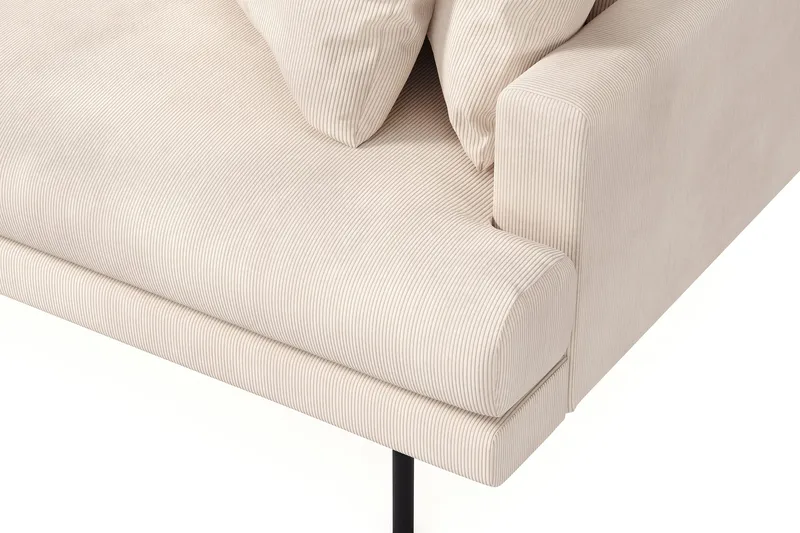 Menard 4-sits Vänstervänd L-formad Divansoffa i Manchester - Beige - Möbler - Soffa - Divansoffor & schäslongsoffa - 4 sits soffa med divan