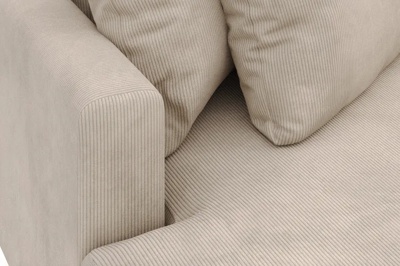 Menard 4-sits Vänstervänd L-formad Divansoffa i Manchester - Greige - Möbler - Soffa - Divansoffor & schäslongsoffa