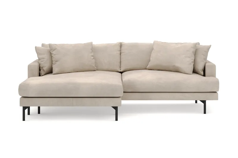 Menard 4-sits Vänstervänd L-formad Divansoffa i Manchester - Greige - Möbler - Soffa - Divansoffor & schäslongsoffa