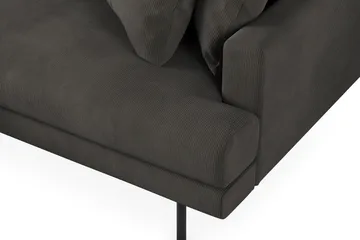 Menard 4-sits Vänstervänd L-formad Divansoffa i Manchester - Mörkgrå - Möbler - Soffa - Divansoffor & schäslongsoffa - 4 sits soffa med divan