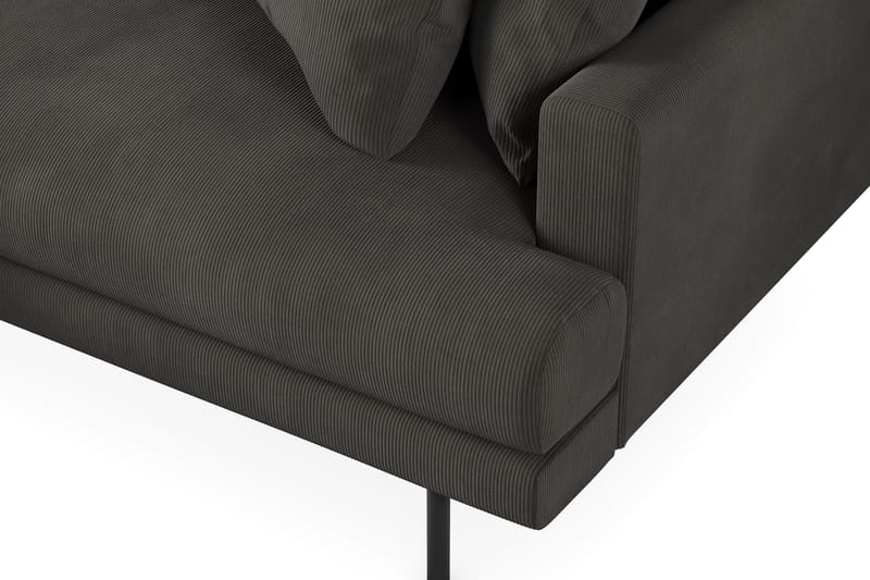 Menard 4-sits Vänstervänd L-formad Divansoffa i Manchester - Mörkgrå - Möbler - Soffa - Divansoffor & schäslongsoffa - 4 sits soffa med divan