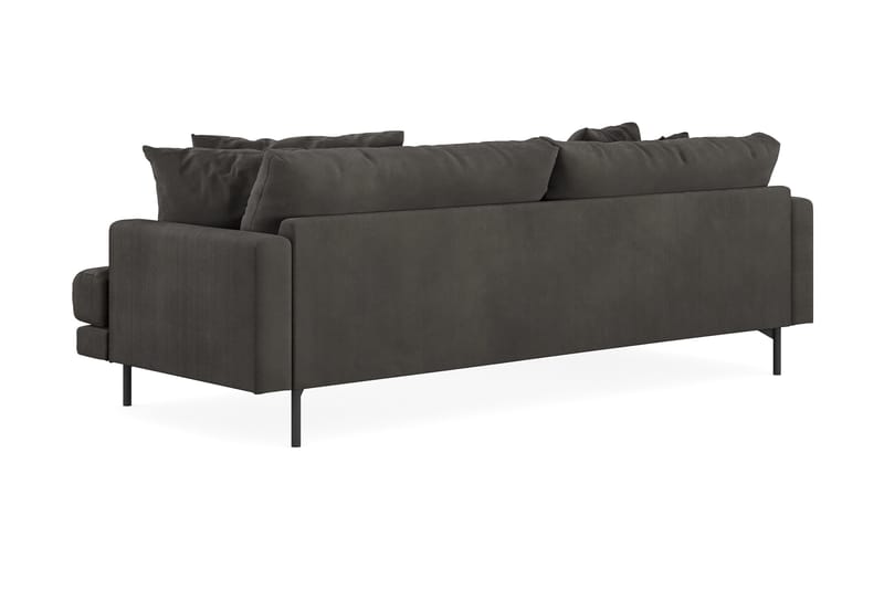 Menard 4-sits Vänstervänd L-formad Divansoffa i Manchester - Mörkgrå - Möbler - Soffa - Divansoffor & schäslongsoffa - 4 sits soffa med divan
