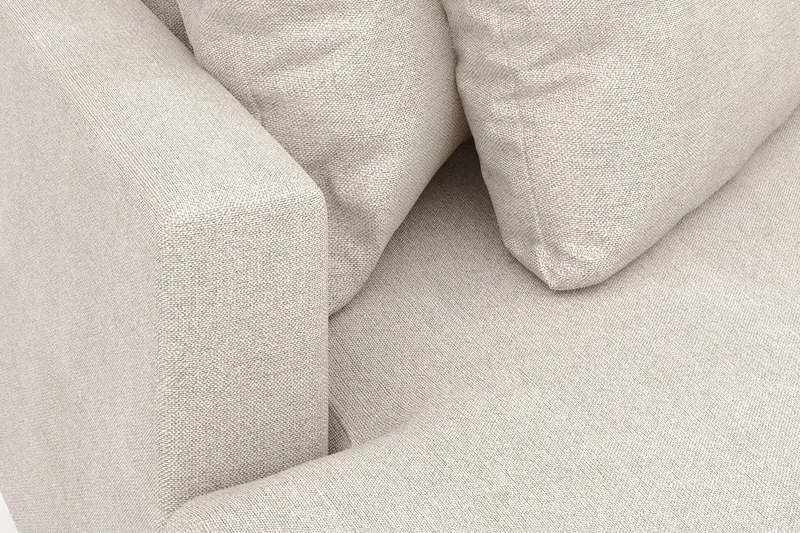 Menard 4-sits Vänstervänd L-formad Divansoffa i Tyg - Beige - Möbler - Soffa - Divansoffor & schäslongsoffa