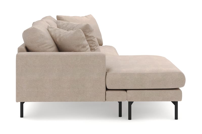 Menard 4-sits Vänstervänd L-formad Divansoffa i Tyg - Beige - Möbler - Soffa - Divansoffor & schäslongsoffa