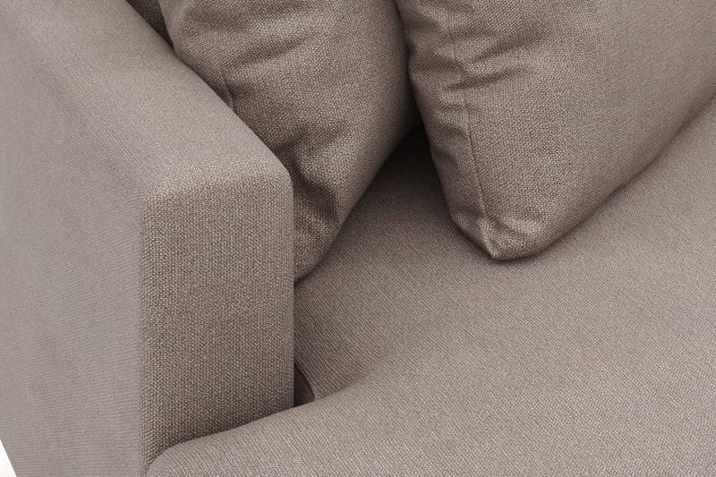 Menard 4-sits Vänstervänd L-formad Divansoffa i Tyg - Brun - Möbler - Soffa - Divansoffor & schäslongsoffa