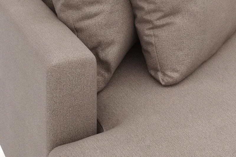 Menard 4-sits Vänstervänd L-formad Divansoffa i Tyg - Brun - Möbler - Soffa - Divansoffor & schäslongsoffa