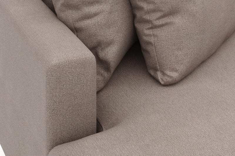 Menard 4-sits Vänstervänd L-formad Divansoffa i Tyg - Brun - Möbler - Soffa - Divansoffor & schäslongsoffa