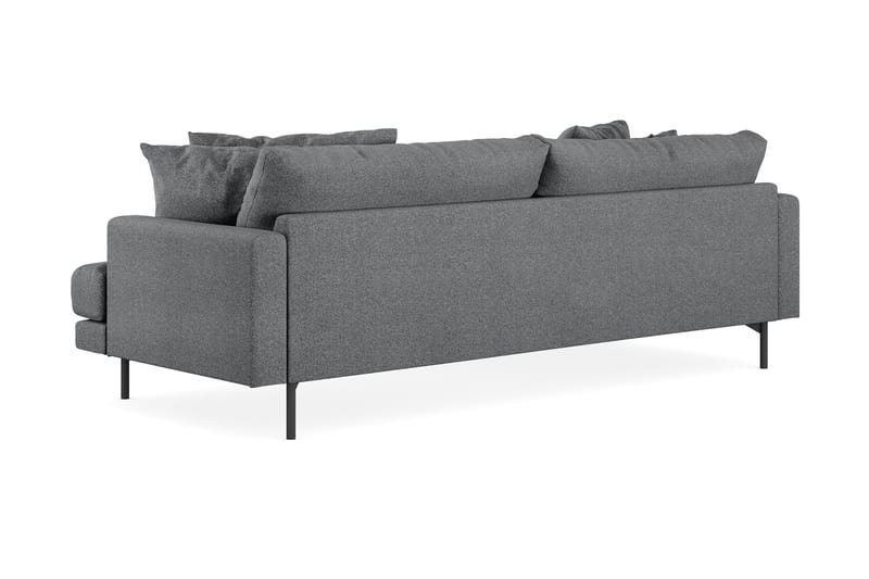 Menard 4-sits Vänstervänd L-formad Divansoffa i Tyg - Mörkgrå - Möbler - Soffa - Divansoffor & schäslongsoffa - 4 sits soffa med divan