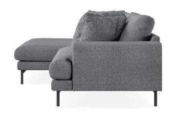 Menard 4-sits Vänstervänd L-formad Divansoffa i Tyg - Mörkgrå - Möbler - Soffa - Divansoffor & schäslongsoffa - 4 sits soffa med divan