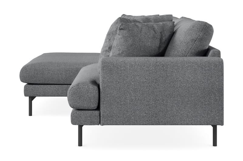 Menard 4-sits Vänstervänd L-formad Divansoffa i Tyg - Mörkgrå - Möbler - Soffa - Divansoffor & schäslongsoffa - 4 sits soffa med divan