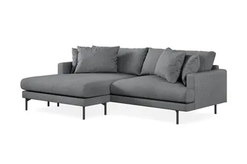 Menard 4-sits Vänstervänd L-formad Divansoffa i Tyg - Mörkgrå - Möbler - Soffa - Divansoffor & schäslongsoffa - 4 sits soffa med divan