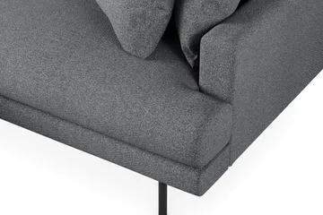 Menard 4-sits Vänstervänd L-formad Divansoffa i Tyg - Mörkgrå - Möbler - Soffa - Divansoffor & schäslongsoffa - 4 sits soffa med divan