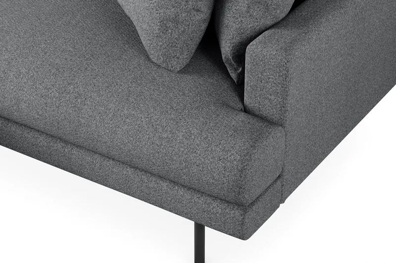 Menard 4-sits Vänstervänd L-formad Divansoffa i Tyg - Mörkgrå - Möbler - Soffa - Divansoffor & schäslongsoffa - 4 sits soffa med divan