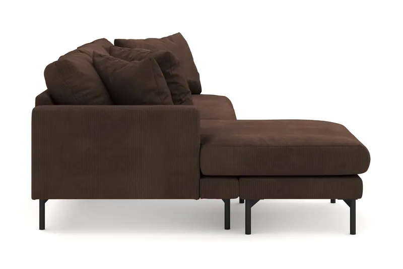 Menard 4-sits Vänstervänd L-formad Djup Divansoffa i Manchester - Brun - Möbler - Soffa - Divansoffor & schäslongsoffa