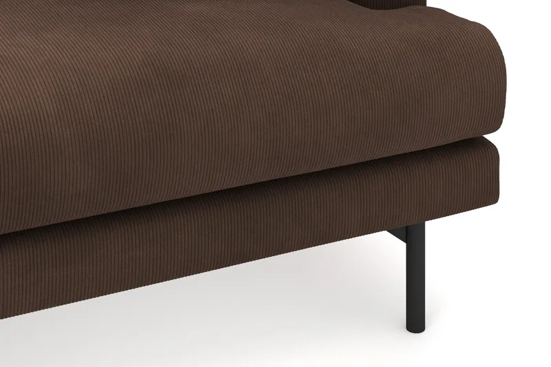 Menard 4-sits Vänstervänd L-formad Djup Divansoffa i Manchester - Brun - Möbler - Soffa - Divansoffor & schäslongsoffa