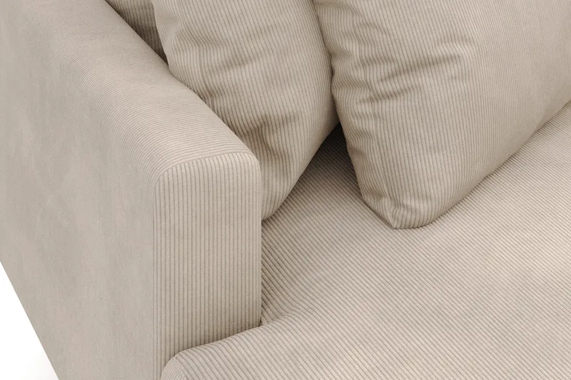 Menard 4-sits Vänstervänd L-formad Djup Divansoffa i Manchester - Greige - Möbler - Soffa - Divansoffor & schäslongsoffa