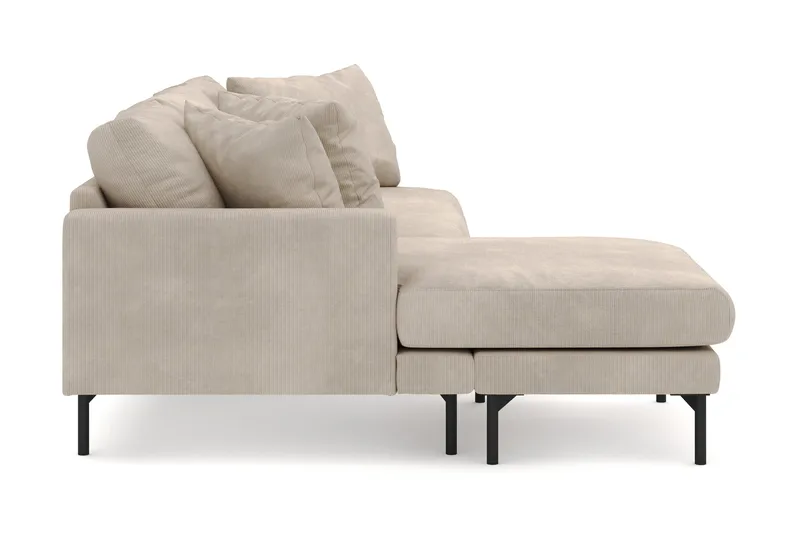 Menard 4-sits Vänstervänd L-formad Djup Divansoffa i Manchester - Greige - Möbler - Soffa - Divansoffor & schäslongsoffa