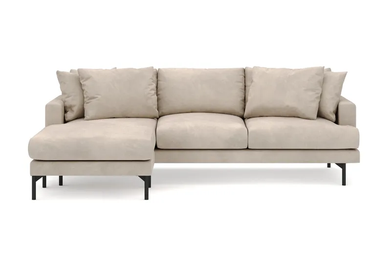 Menard 4-sits Vänstervänd L-formad Djup Divansoffa i Manchester - Greige - Möbler - Soffa - Divansoffor & schäslongsoffa