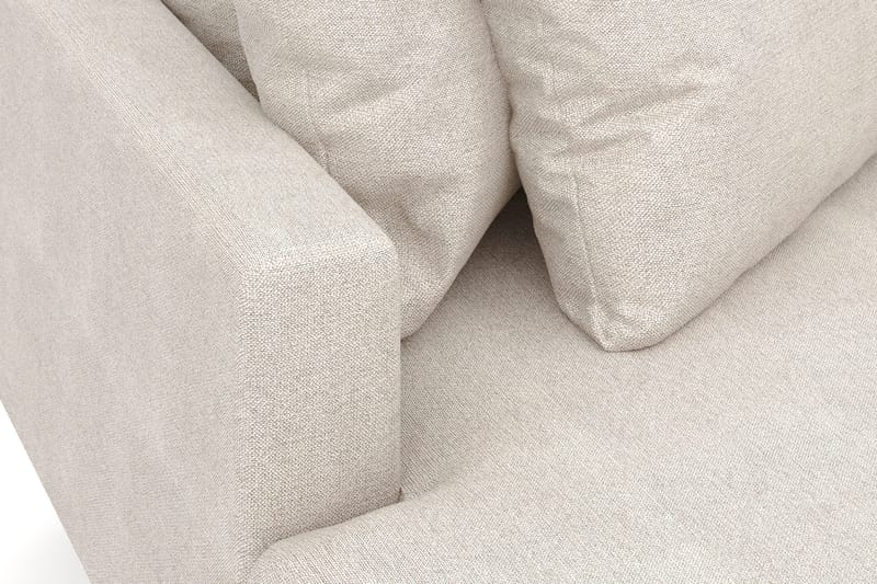 Menard 4-sits Vänstervänd L-formad Djup Divansoffa i Tyg - Beige - Möbler - Soffa - Divansoffor & schäslongsoffa