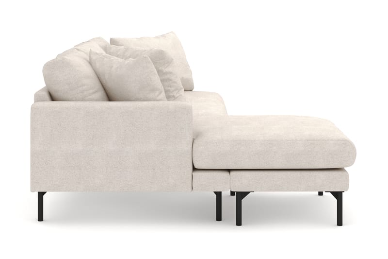 Menard 4-sits Vänstervänd L-formad Djup Divansoffa i Tyg - Beige - Möbler - Soffa - Divansoffor & schäslongsoffa