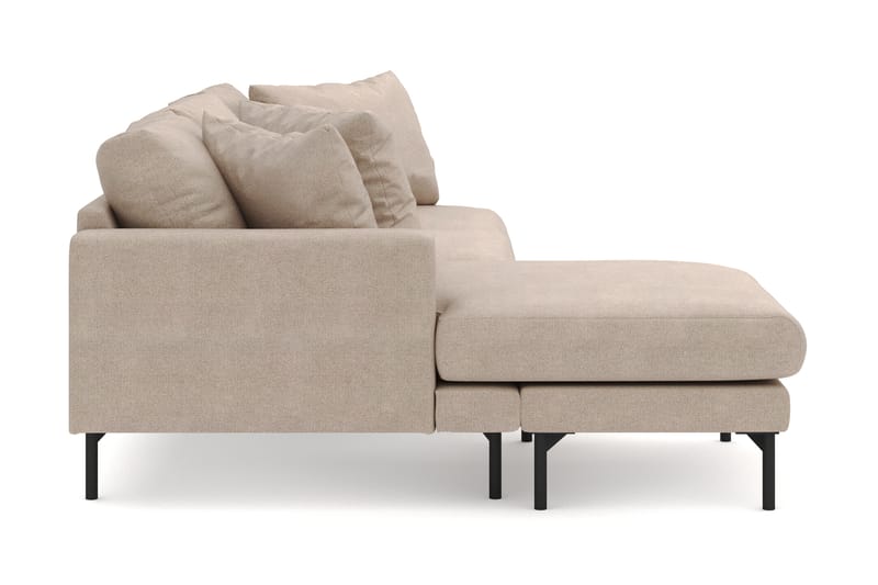 Menard 4-sits Vänstervänd L-formad Djup Divansoffa i Tyg - Beige - Möbler - Soffa - Divansoffor & schäslongsoffa