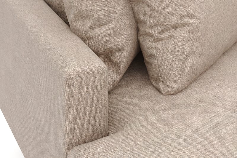 Menard 4-sits Vänstervänd L-formad Djup Divansoffa i Tyg - Beige - Möbler - Soffa - Divansoffor & schäslongsoffa