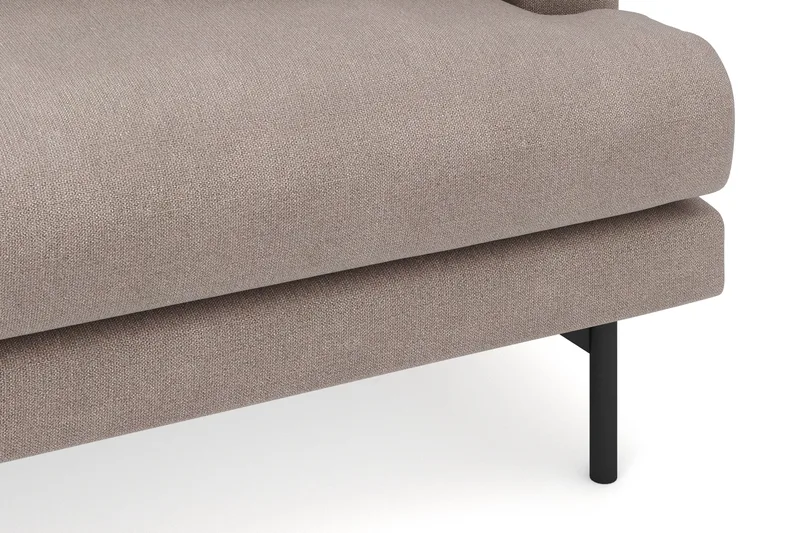 Menard 4-sits Vänstervänd L-formad Djup Divansoffa i Tyg - Brun - Möbler - Soffa - Divansoffor & schäslongsoffa