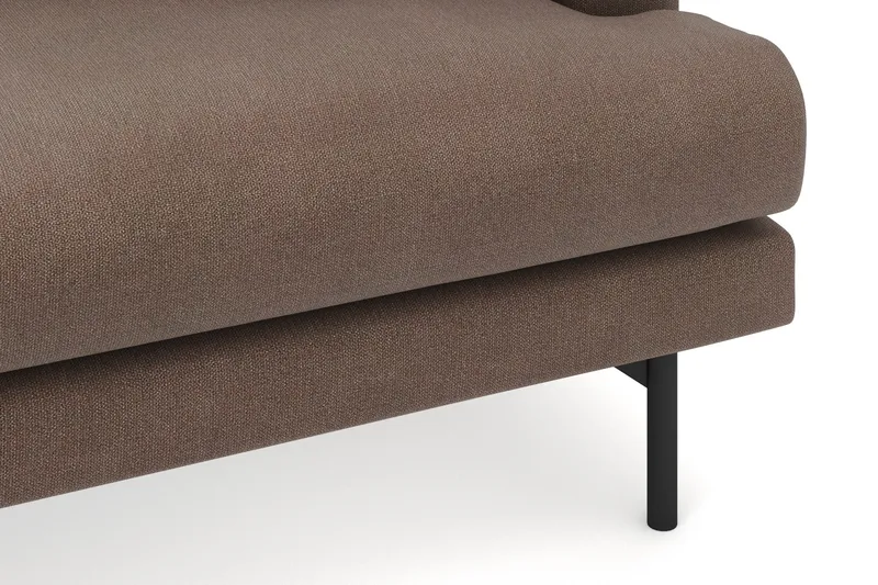 Menard 4-sits Vänstervänd L-formad Djup Divansoffa i Tyg - Brun - Möbler - Soffa - Divansoffor & schäslongsoffa