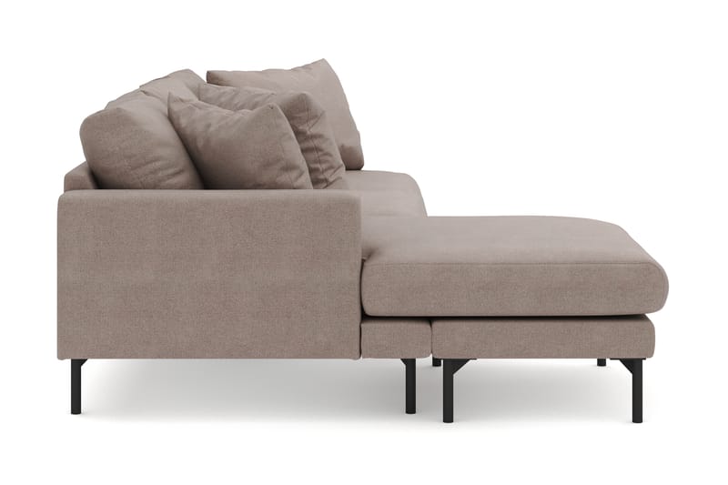Menard 4-sits Vänstervänd L-formad Djup Divansoffa i Tyg - Brun - Möbler - Soffa - Divansoffor & schäslongsoffa