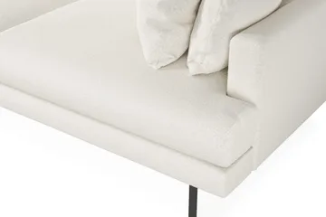 Menard 4-sits Vänstervänd L-formad Djup Schäslongsoffa i Bouclé - Vit - Möbler - Soffa - Divansoffor & schäslongsoffa