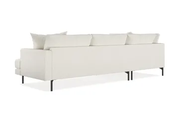 Menard 4-sits Vänstervänd L-formad Djup Schäslongsoffa i Bouclé - Vit - Möbler - Soffa - Divansoffor & schäslongsoffa
