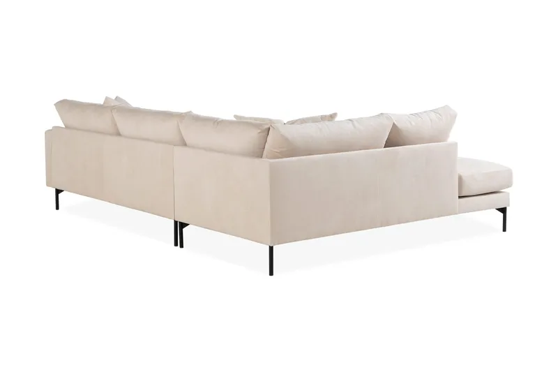 Menard 4-sits Vänstervänd L-formad Djup Schäslongsoffa i Manchester - Beige - Möbler - Soffa - Divansoffor & schäslongsoffa