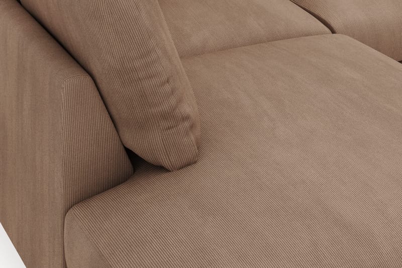 Menard 4-sits Vänstervänd L-formad Djup Schäslongsoffa i Manchester - Brun - Möbler - Soffa - Divansoffor & schäslongsoffa