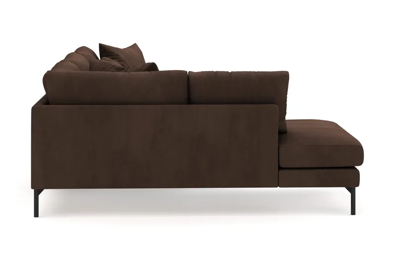 Menard 4-sits Vänstervänd L-formad Djup Schäslongsoffa i Manchester - Brun - Möbler - Soffa - Divansoffor & schäslongsoffa