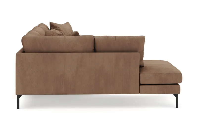 Menard 4-sits Vänstervänd L-formad Djup Schäslongsoffa i Manchester - Brun - Möbler - Soffa - Divansoffor & schäslongsoffa