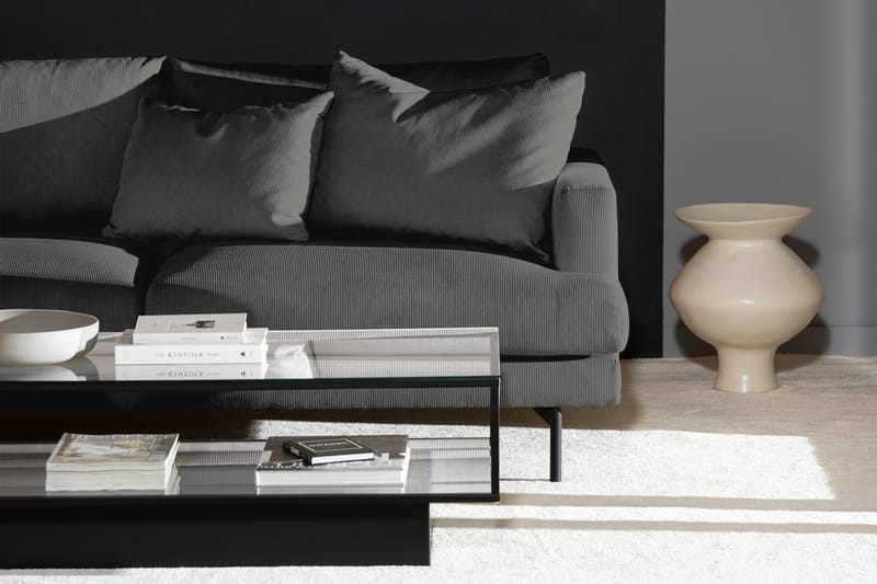 Menard 4-sits Vänstervänd L-formad Djup Schäslongsoffa i Manchester - Grå - Möbler - Soffa - Divansoffor & schäslongsoffa