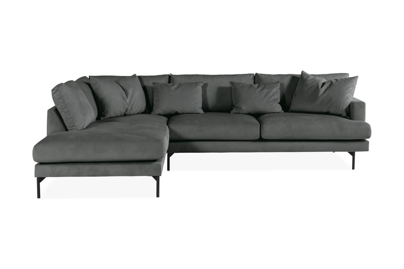 Menard 4-sits Vänstervänd L-formad Djup Schäslongsoffa i Manchester - Grå - Möbler - Soffa - Divansoffor & schäslongsoffa