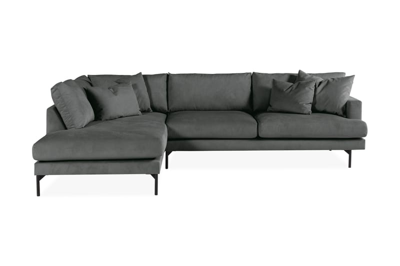 Menard 4-sits Vänstervänd L-formad Djup Schäslongsoffa i Manchester - Grå - Möbler - Soffa - Divansoffor & schäslongsoffa